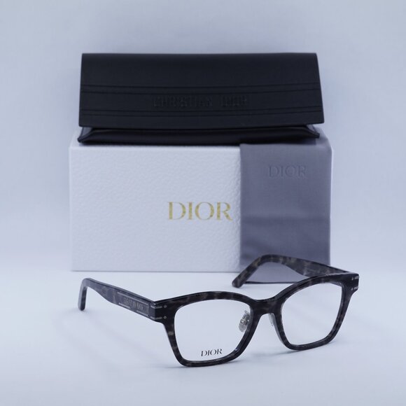 Final Price! Dior DIORSIGNATUREO S2F 6800 Grey Leopard Eyeglasses 53mm - Picture 1 of 12
